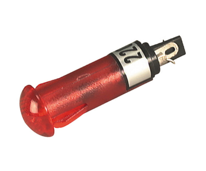 EIE Lamp Neon 220VAC Red with Res D=7.5mm