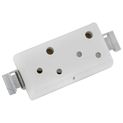 Eurolux Surface Duo Socket Luminaire 6A in White