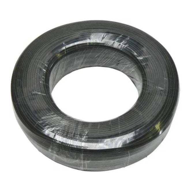 EIE Flat Flex Telephone Cable 6C Black - 100m/REEL