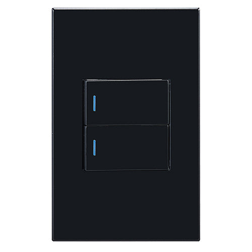 Eurolux Horizon Modern 2 Lever 2 Way Switch in Black