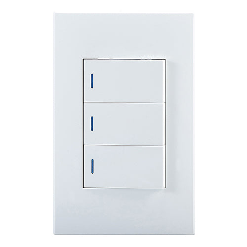 Eurolux Horizon Modern 3 Lever 1 Way Switch in White