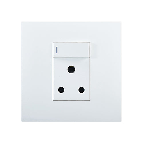 Eurolux Horizon Modern Single Socket 16A 4 x 4 in White
