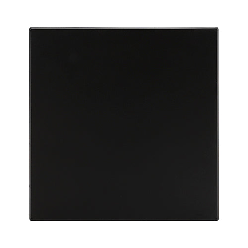 Eurolux Horizon Modern Blank Plate 4 x 4 in Black