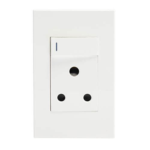 Eurolux Horizon Modern Single Socket 2 x 4 Vertical in White