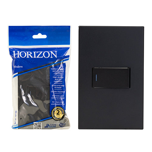 Eurolux Horizon Modern 1 Lever 2 Way Switch in Black