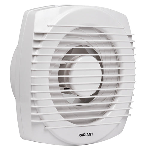 Radiant Extractor Square Window Fan – White, 23W, 250mm