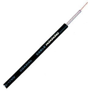 EIE Coaxial Cable RG179 Solid OD=3mm Black