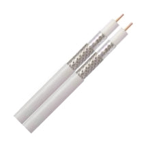 EIE Dual TV Cable Coax Solid White 75 OHM