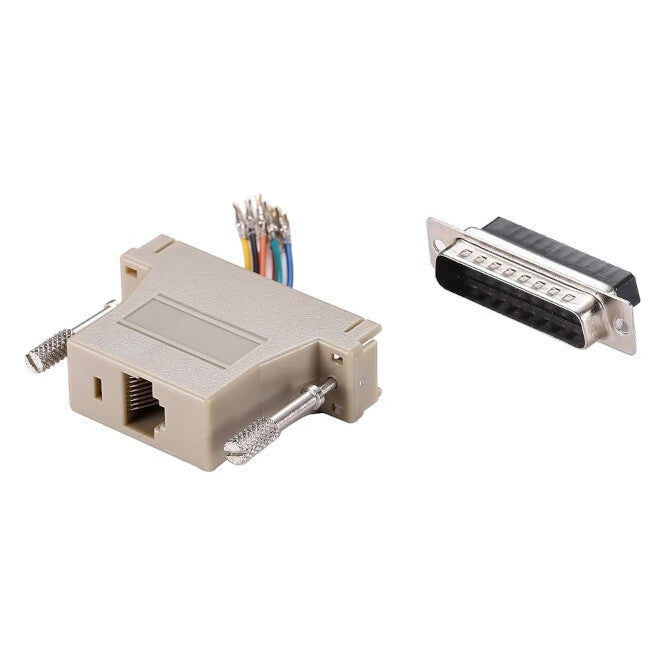 CS RJ45-25W Plug D-Sub Adapter