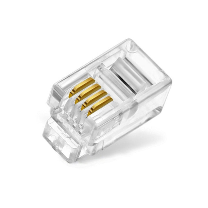 CS RJ9 Plug Modular 4 Way 4 Pole for Flat Cable
