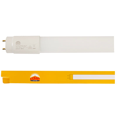 Radiant T8 Glass LED Tube Retrofit With Fuse – 4FT 18W, 6500K Daylight