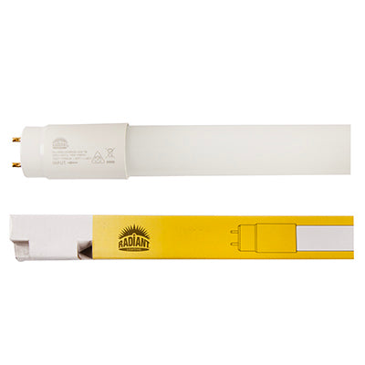 Radiant T8 Glass LED Tube Retrofit With Fuse – 4FT 18W, 4000K Cool White