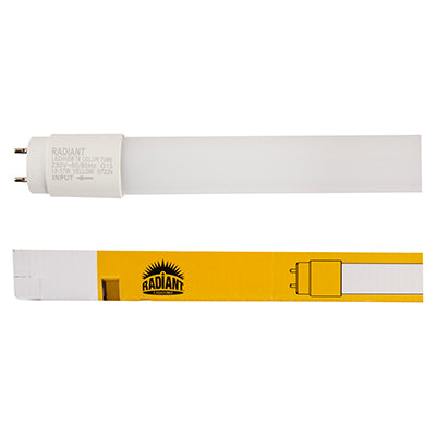 Radiant T8 Colour LED Tube – 1200mm, Yellow