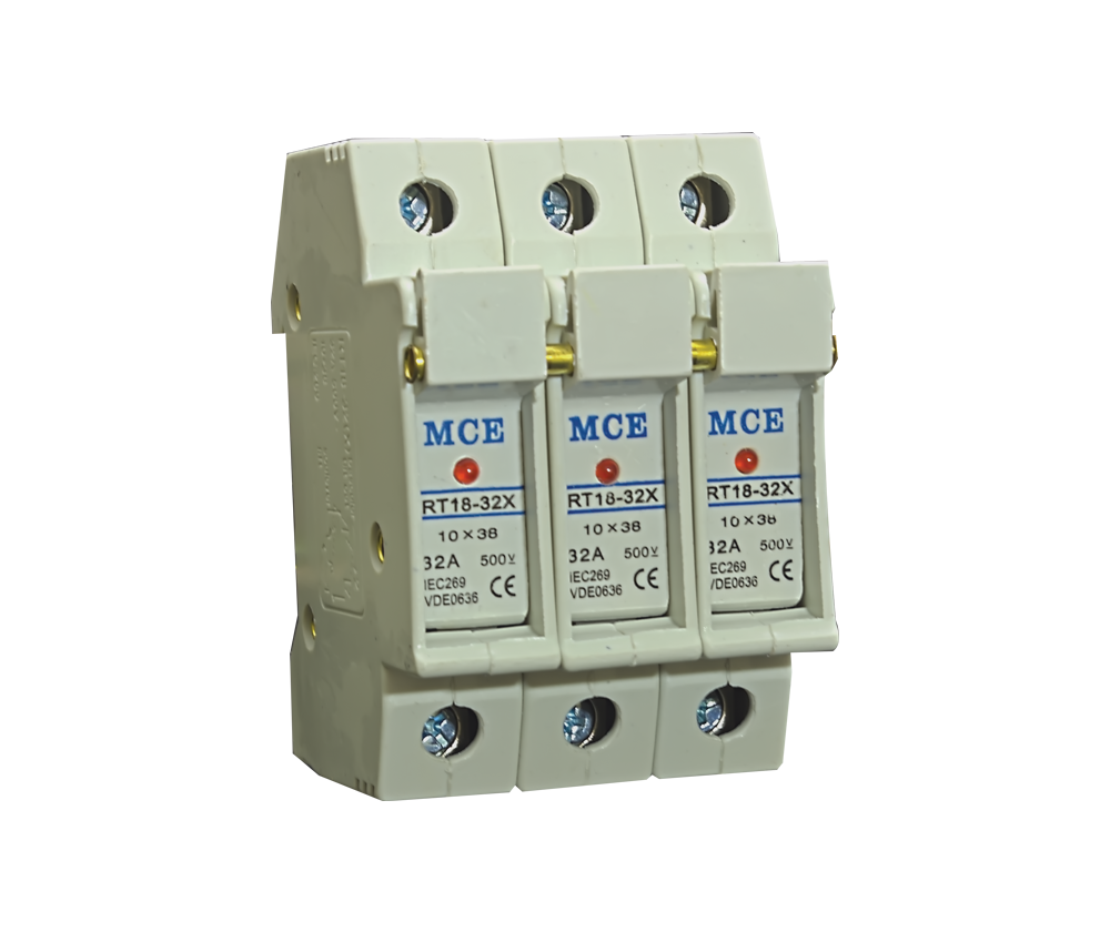 DIN Mount AC Fuse Holder 10x38mm, LED Indication