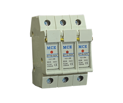 DIN Mount AC Fuse Holder 10x38mm, LED Indication