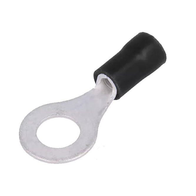 Guosai Crimp Terminal Pre-Ins Ring Lug Black R=6.4mm