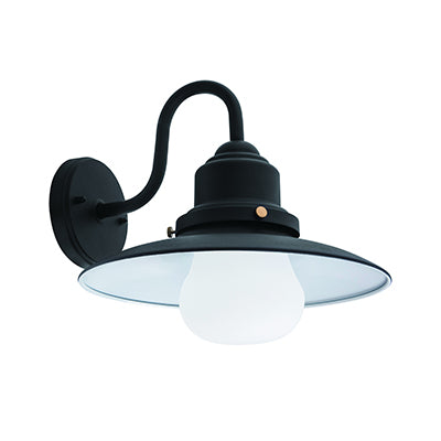 Radiant Outdoor Wall Light – Black Outer & White Inner
