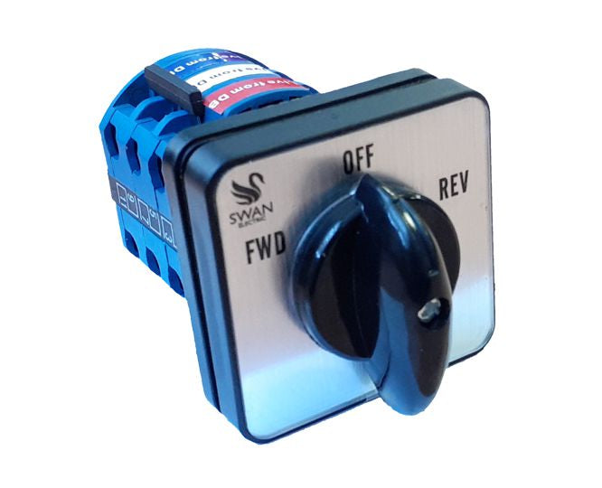 Swan Electric Rotary Cam Switch Change Over Fwd-Off-Rev 16A 2 Pole