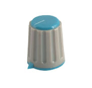 EIE Knob Pla Blu Hex Poi 18x18x6.0