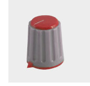 EIE Knob Pla Red Hex Poi 18x18x6.0