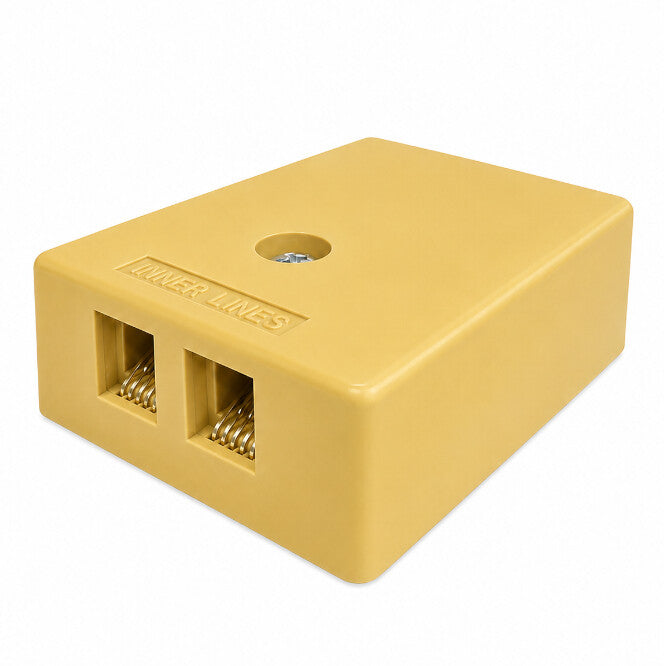CS 6P6C Inline Socket Telephone Cable Coupler Beige
