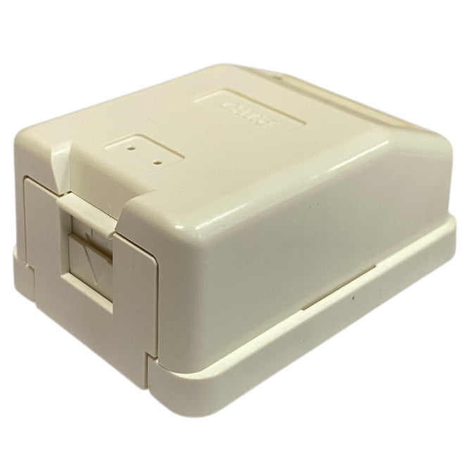 CS CAT6 Surface Box Single Port White