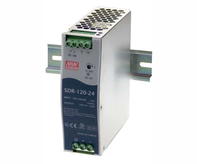 Mean Well DIN Rail Power Supply SDR-120 120W