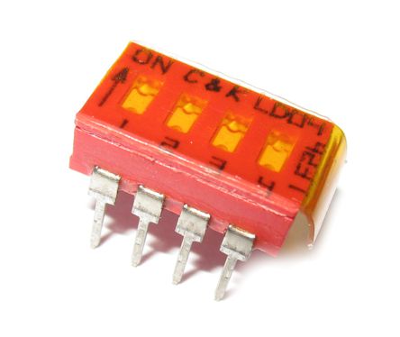 C&K Dip Switch 4WAY Low Profile