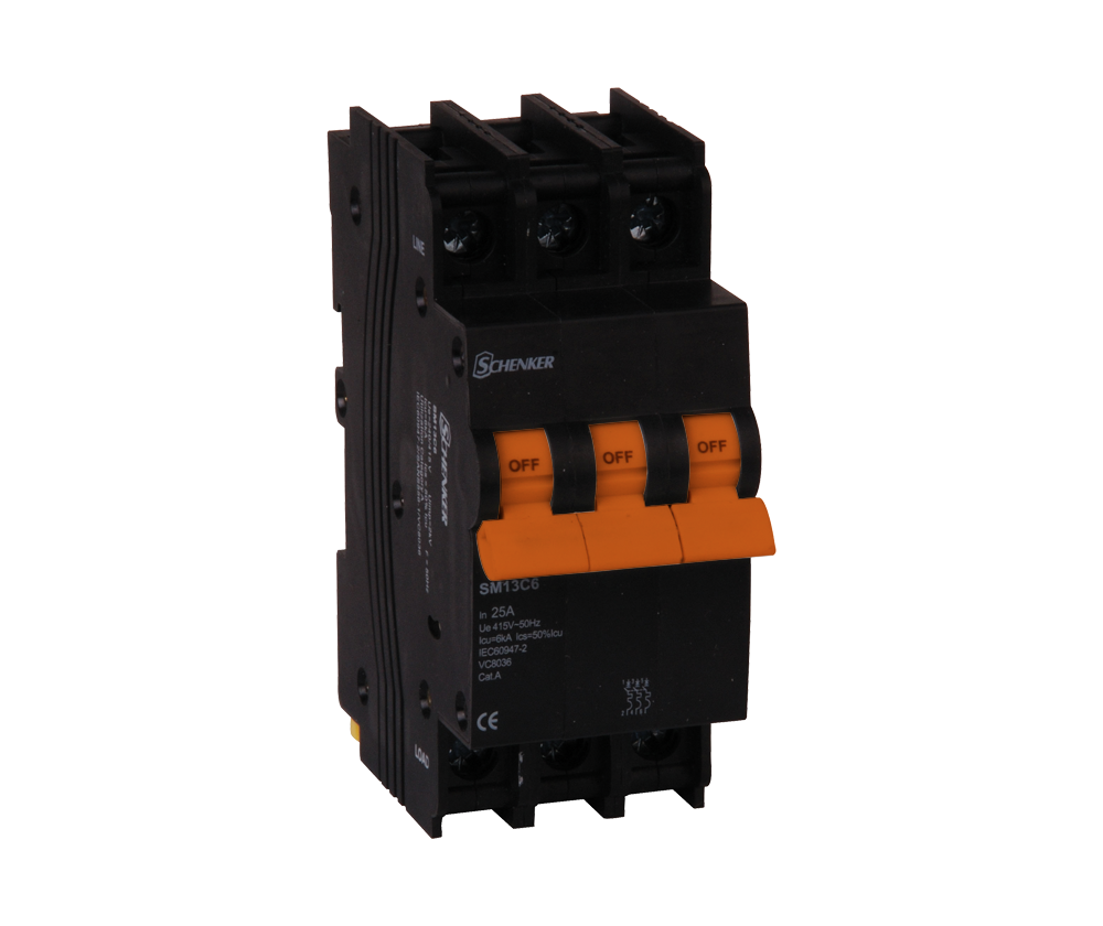 Schenker | 13mm MCB, 6kA D Curve, 1-3 Pole