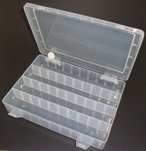 EIE Plastic Enclosure 40-COMPARTMENT 250x180x40mm Adj. Sectors