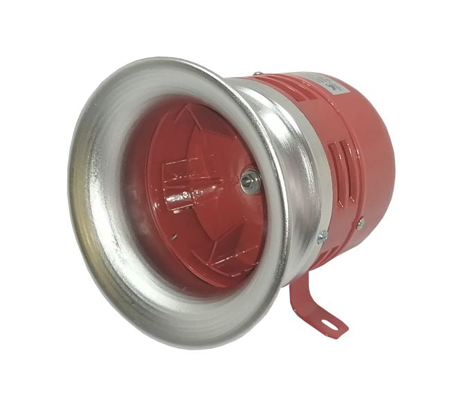 Swan Electric Metal Motor Siren 220VAC 119x109x130mm Red+SLVR