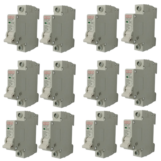 S-TEC Circuit Breaker 3kA C Curve 1P 10A - 12/BOX