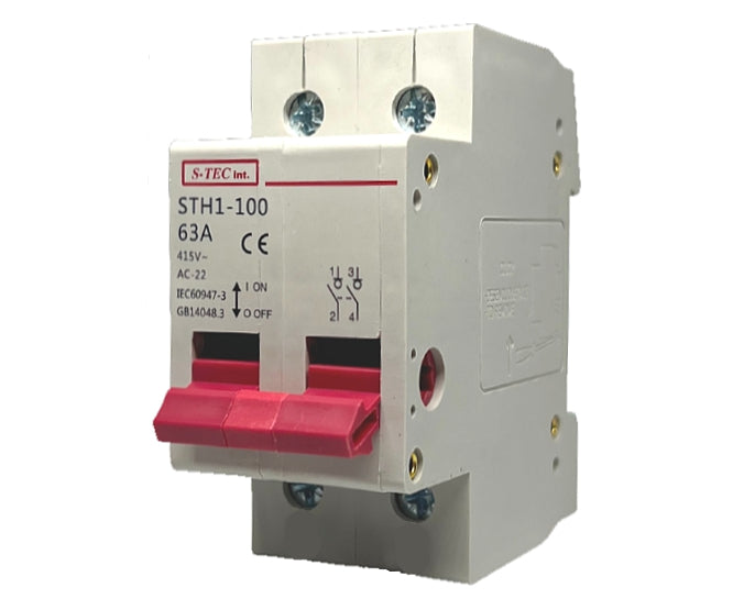 S-TEC Mains Isolator DIN 2P 63A