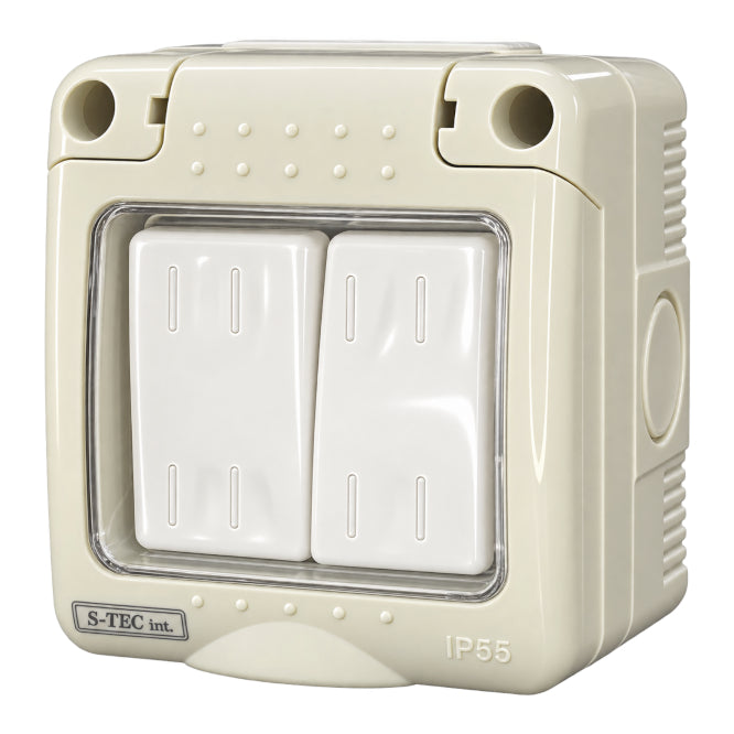 S-TEC Outdoor Surface Mount Dual / 2-LEVER Light Switch
