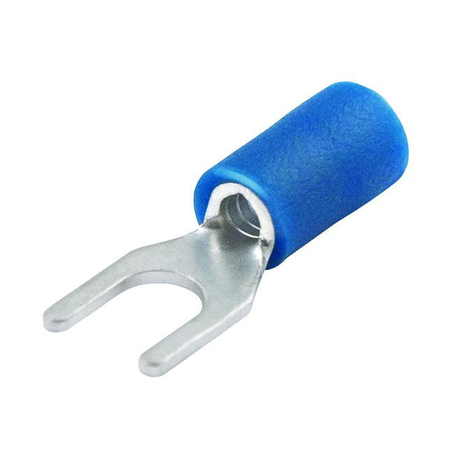 Guosai Pre-Insulated Fork Terminal Blue, 3.2mm-3.7mm