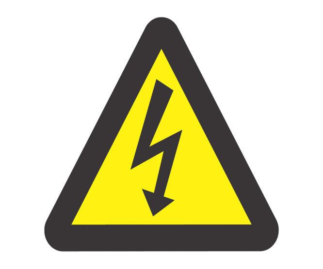 Swan Electric Electrical Shock Hazard / Danger Label 98x98mm