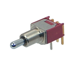 Daier Mini Toggle Switch SPDT Right-Angle on-Off-on PCB Red