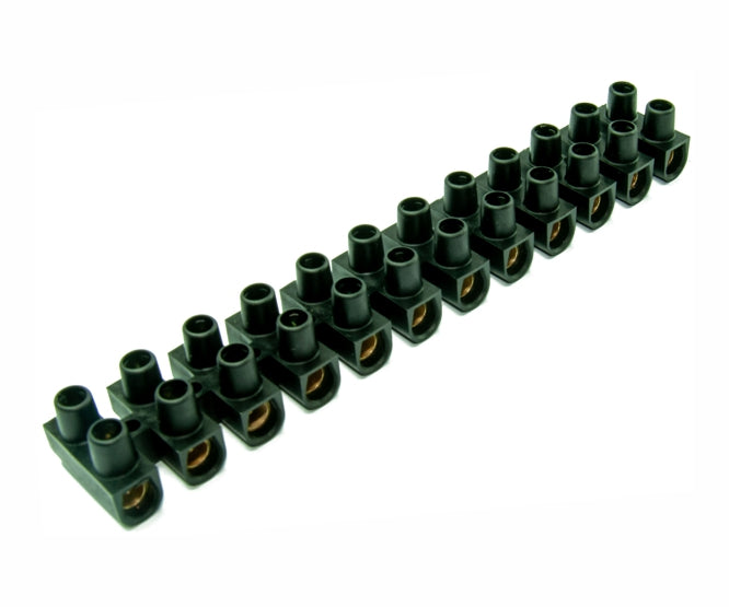 Swan Electric Strip Connector Socket 12 Way 10A Feed Through Type Black