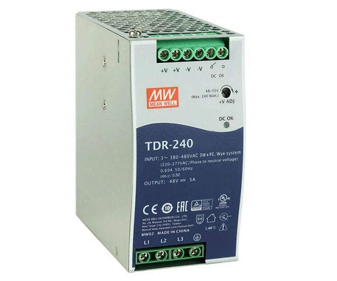 Mean Well DIN Rail Power Supply TDR-240 240W