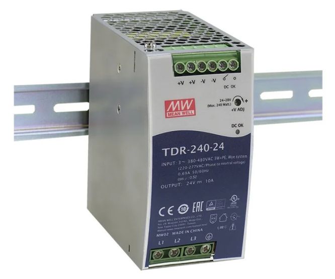 Mean Well DIN Rail Power Supply TDR-240 240W
