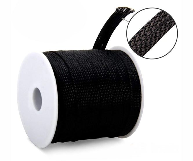 EIE Braided Sleeving FLAT40 OD=50mm - 100m/ROLL
