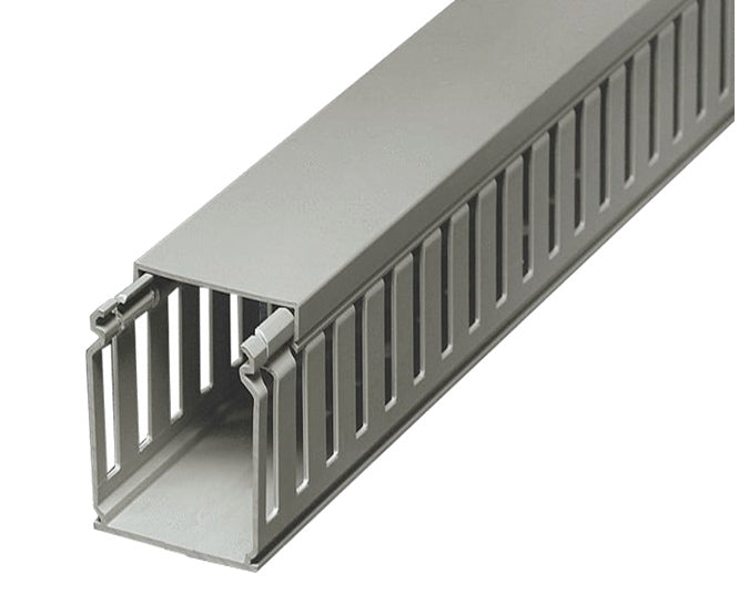 EIE Plastic Slotted Trunking 15x18x2m Grey NO Holes
