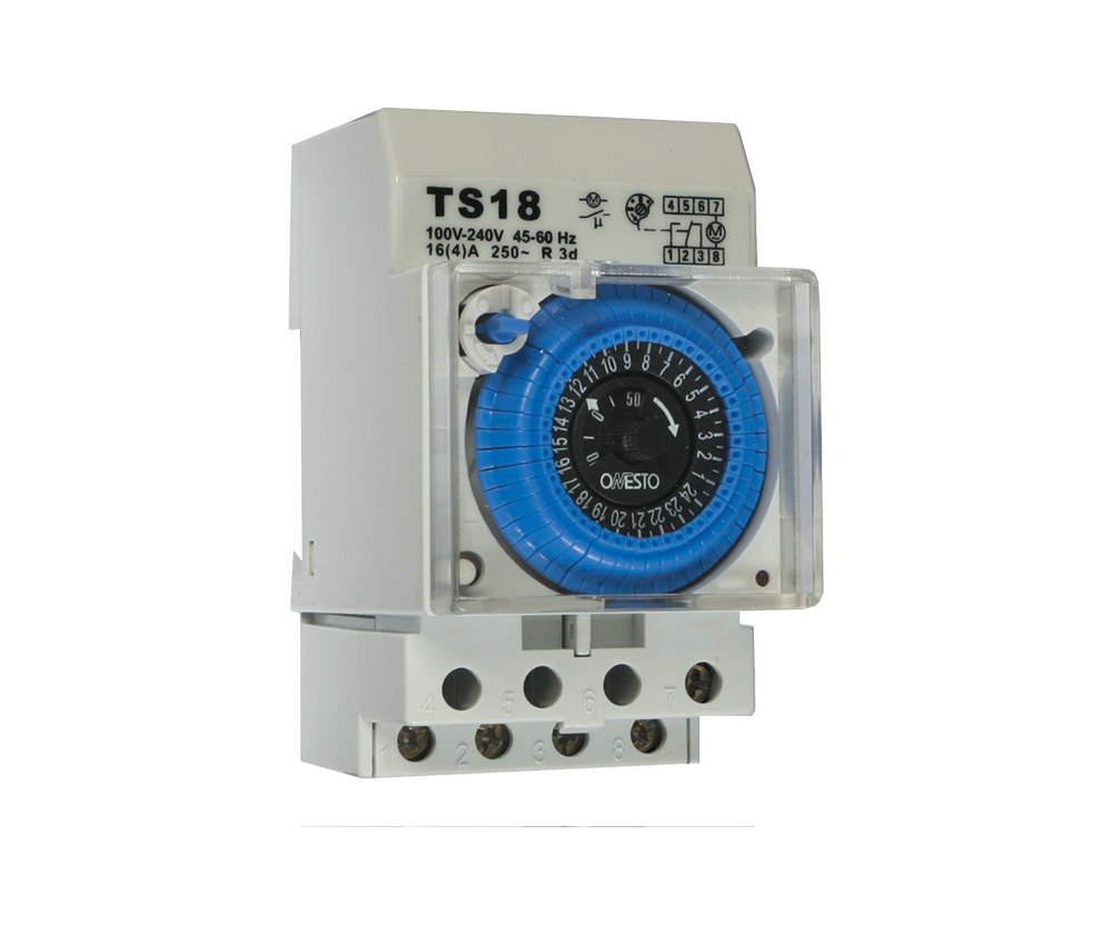 24 Hour Analog Time Switch, DIN Mount