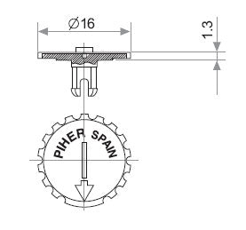 Piher Thumb Wheel for PT15VH Piher