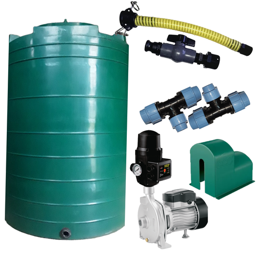 Water Tank & Pressure Pump Combo - 2500L / 5000L Tank with Matched Pump