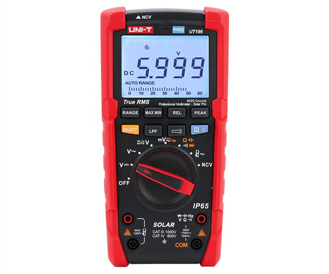 UNI-T Multimeter True RMS, PV, 1.7kV DC, 3kA AC IP65