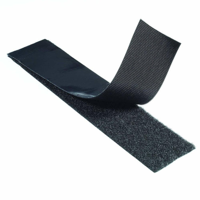Mecaon Adhesive Velcro Tape Black 20MMX1m Hook & Loop (1L+1H)