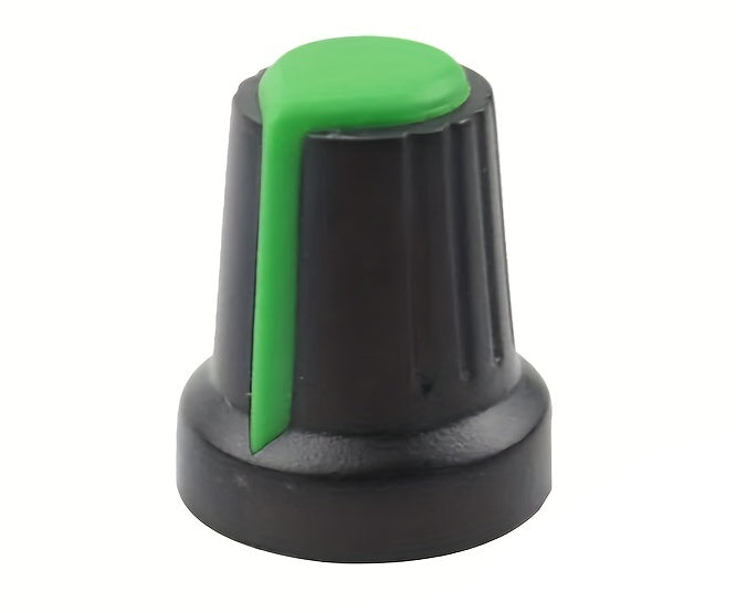 EIE Knob Black Splined with Green Marker 6mm 15x17mm