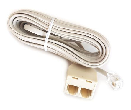 EIE Lead RJ11-PLUG to 2XRJ11-SOCKETS L=4.5m Beige