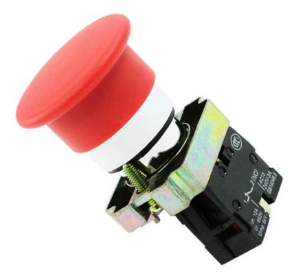 Swan Electric 22mm Push Button Twist-No Latch NC Red
